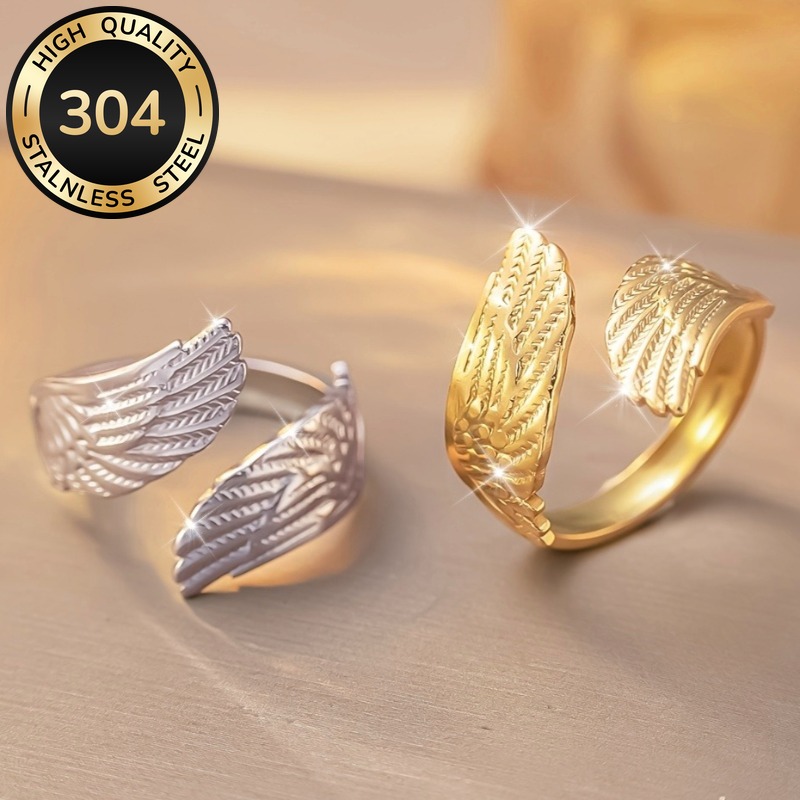Unique Vintage Wings Ring, Adjustable Gift for All